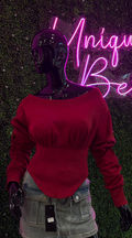 Red Curve Corset Top