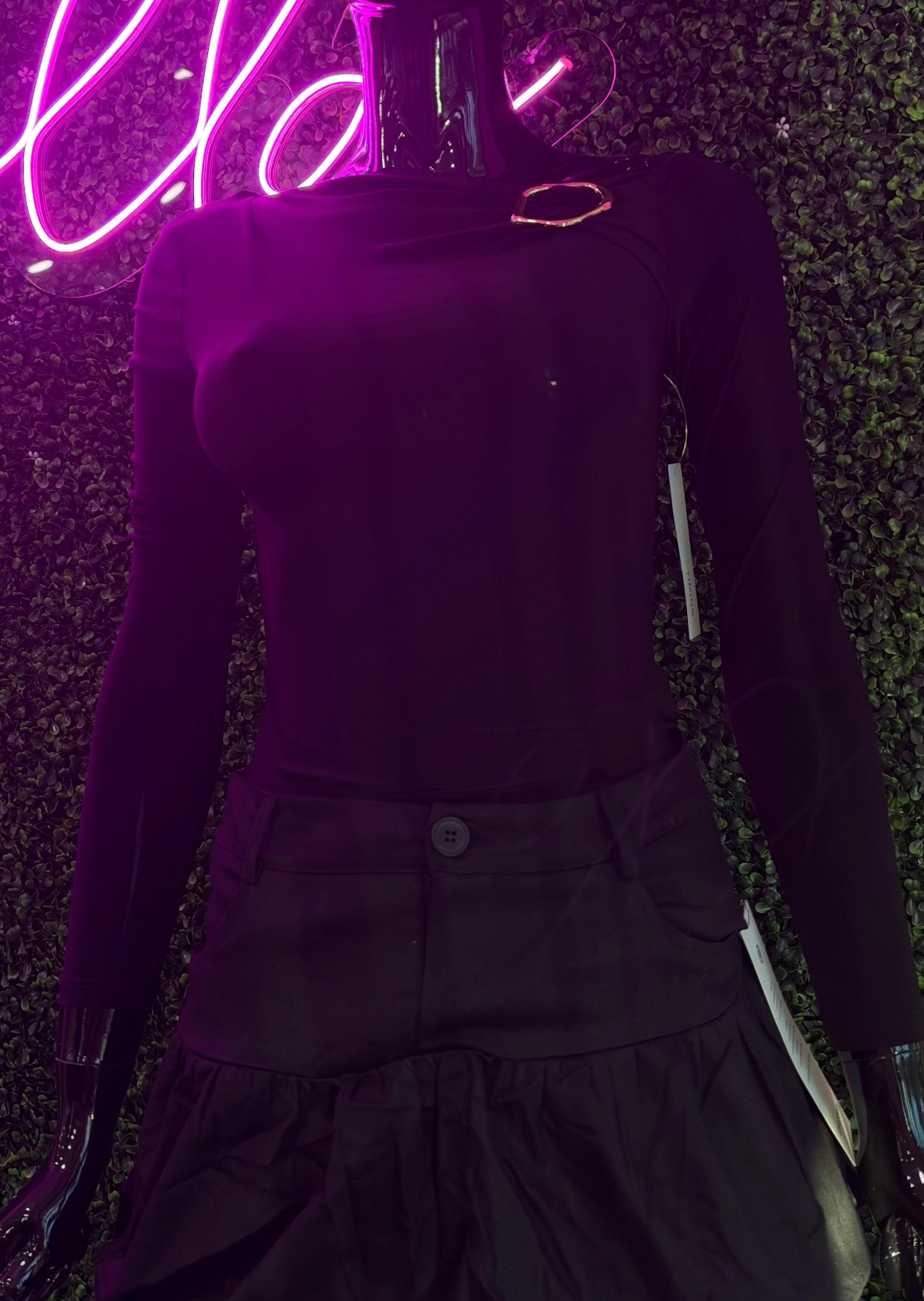 Black Long Sleeve Top