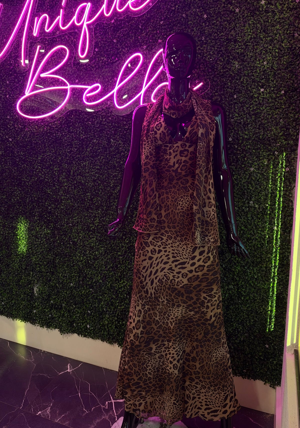 Elegance Leopard Maxi Dress