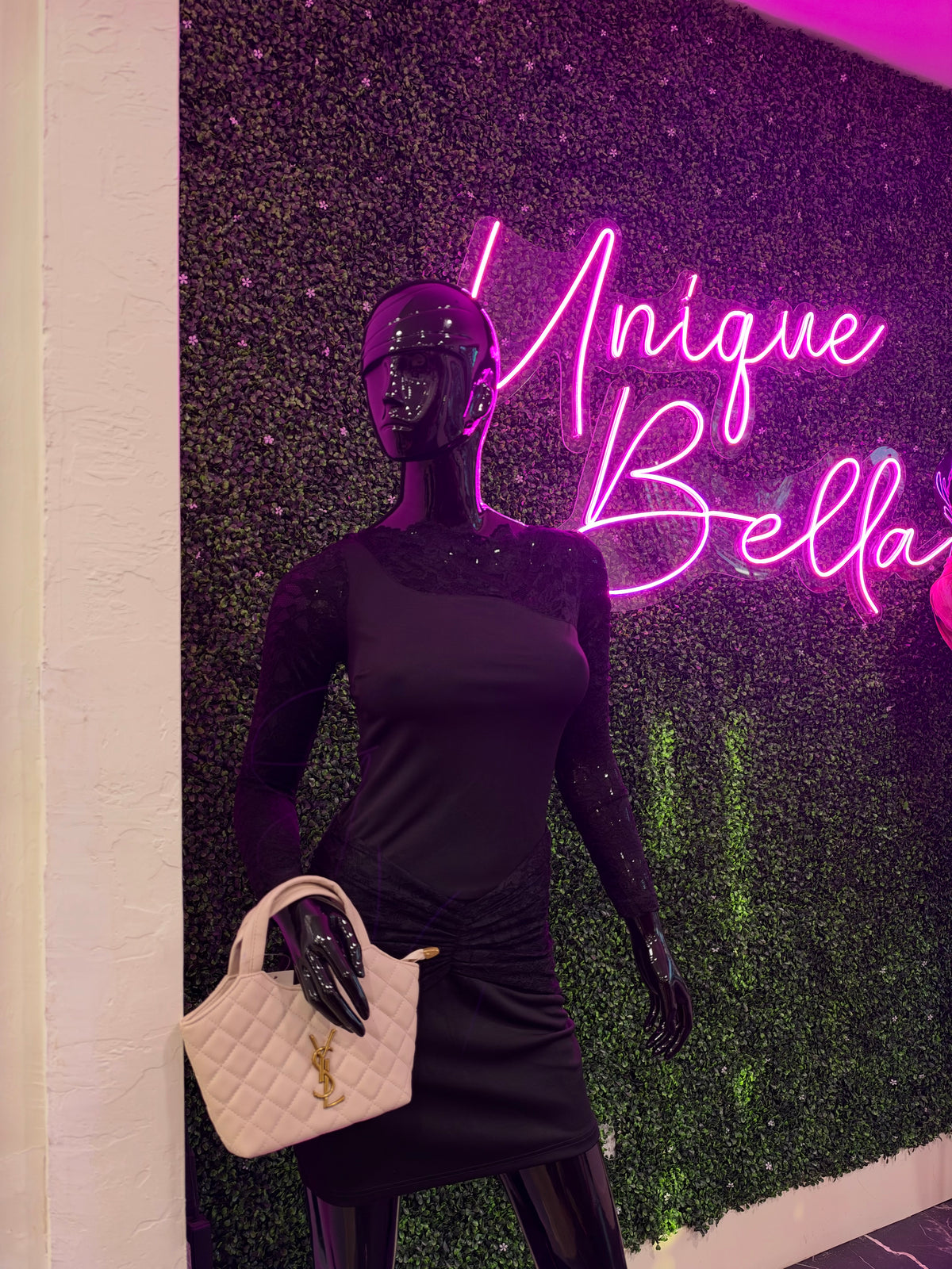 Midnight Lace Ruched Dress