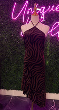 Curve Wild Zebra Halter Dress